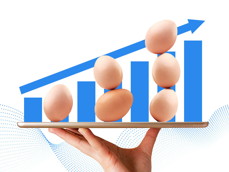 Eggs balancing on Trio tablet with azure growth chart and arrow airflow background.jpg