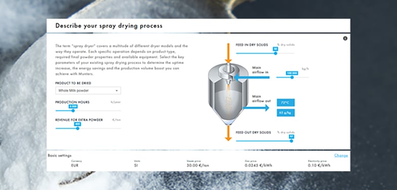 Munters' spray drying calculator | Munters